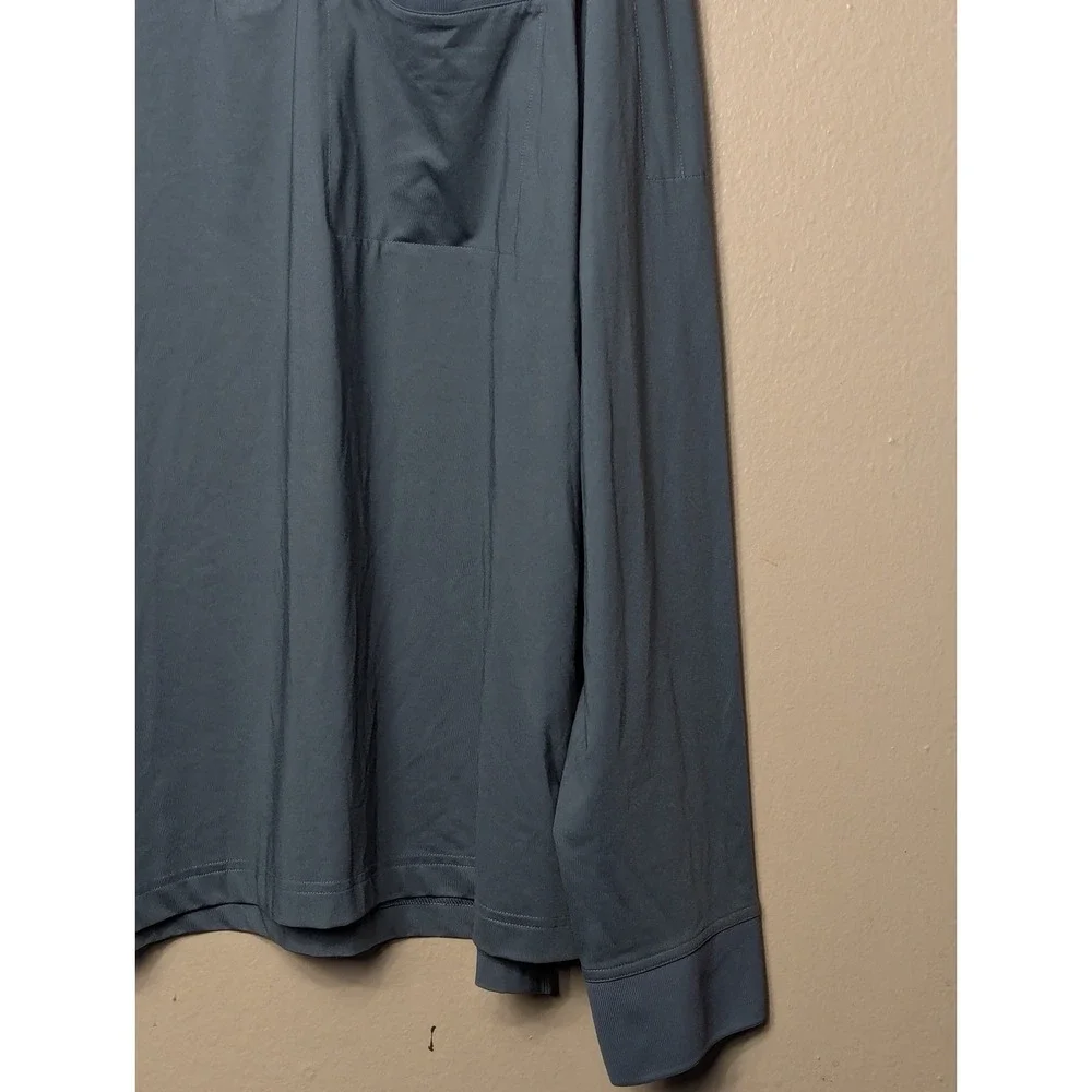 Duluth‎ Trading Polo Shirt Mens 3XL Gray Long Sleeve Relaxed Fit Stretch